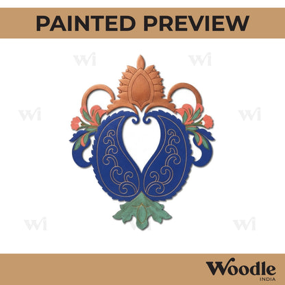 Mughal Anar Floral Motif Pre Marked MDF Design 1