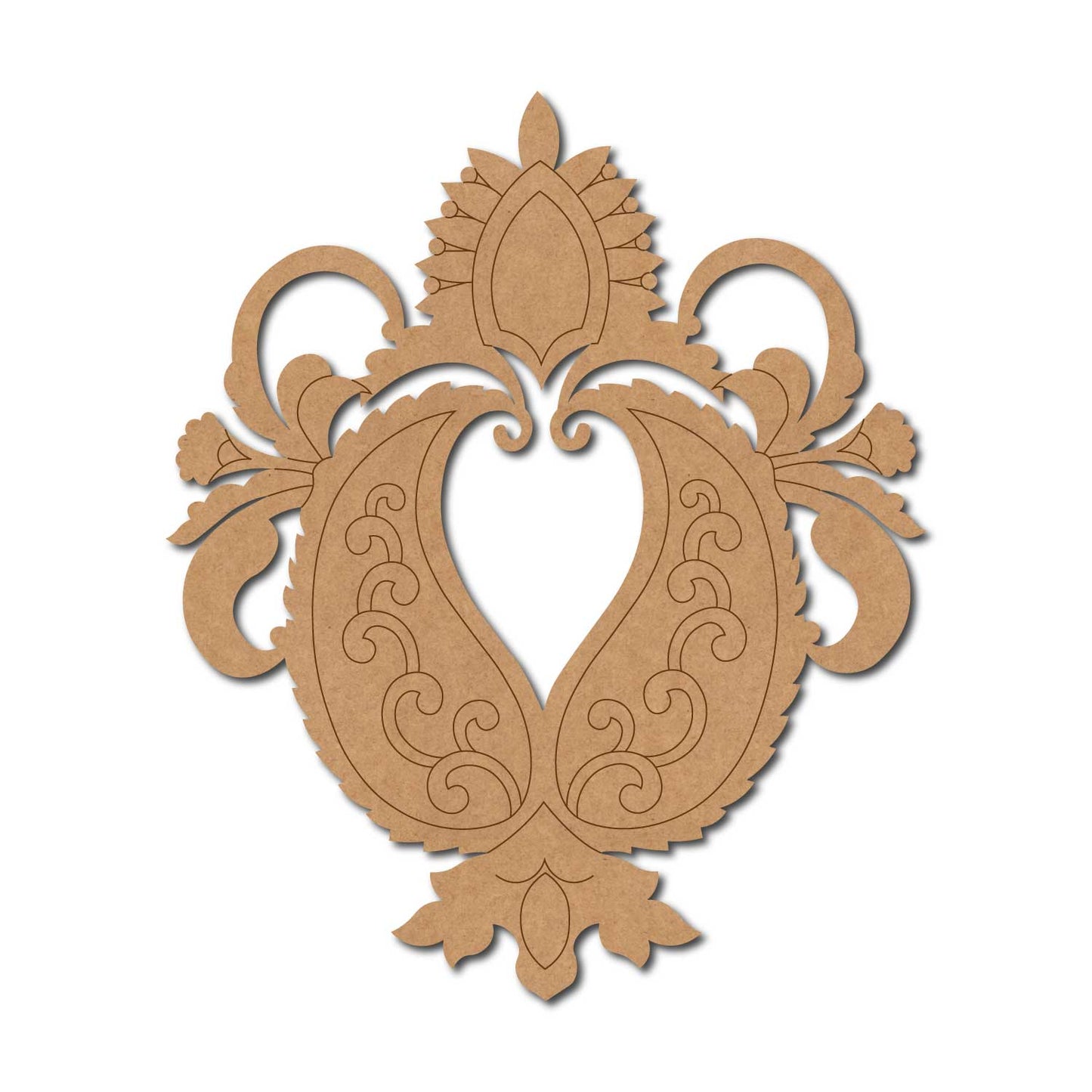 Mughal Anar Floral Motif Pre Marked MDF Design 1