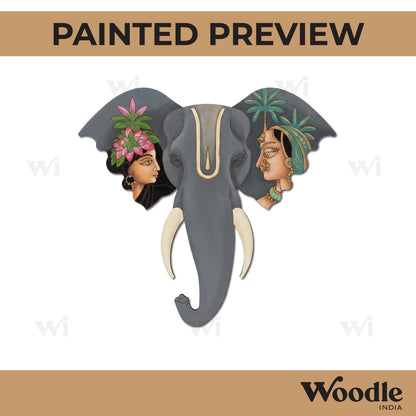 Mughal Elephant Pre Marked Base MDF Design 1