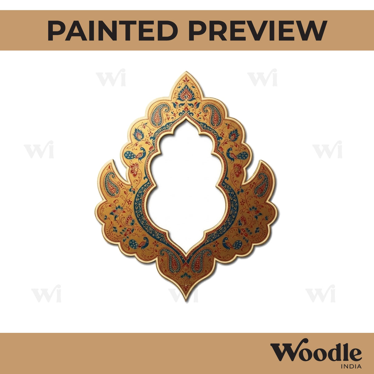 Mughal Lotus Jharokha Cutout MDF Design 1