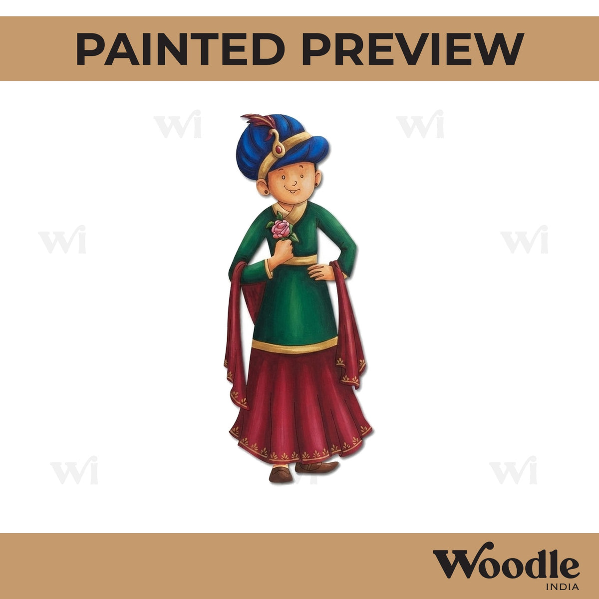 Mughal Man Pre Marked MDF Design 1