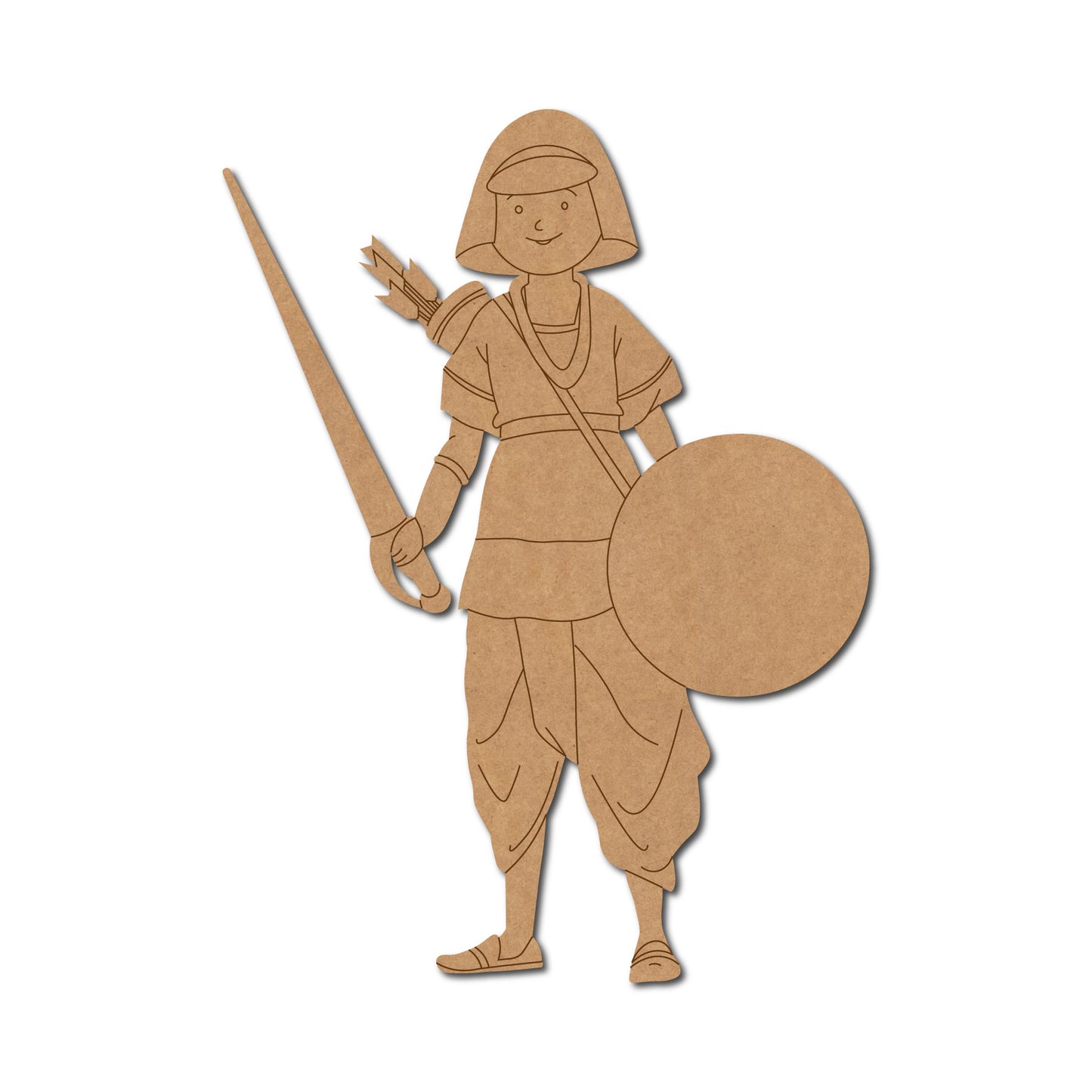 Mughal Soldier Pre Marked MDF Design 1