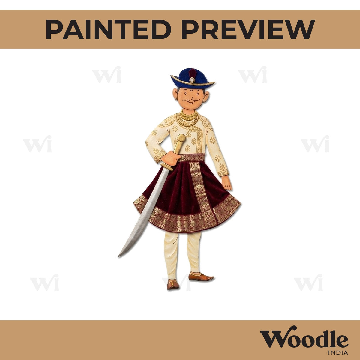 Mughal Soldier Pre Marked MDF Design 2