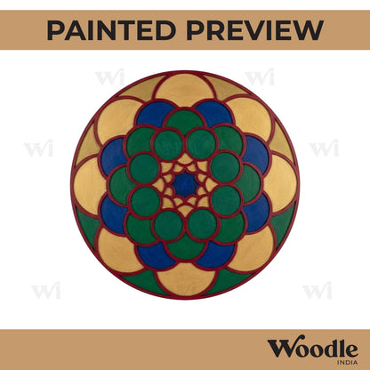 Multi Circular Mandala Reusable Rangoli Base MDF Design 1