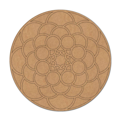 Multi Circular Mandala Reusable Rangoli Base MDF Design 1