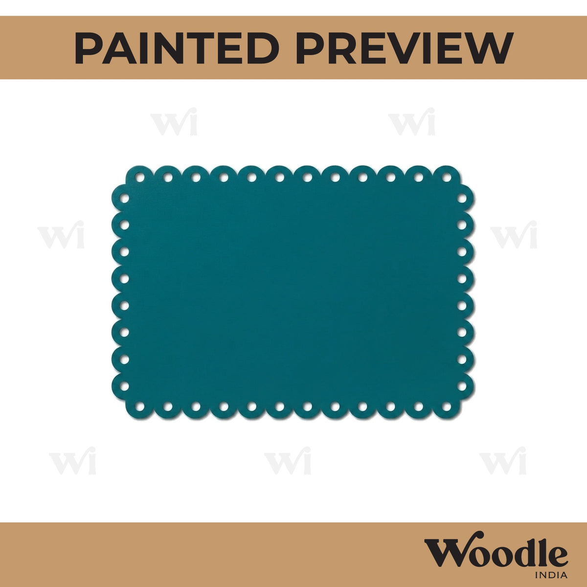 Multi Circular Rectangle Base Cutout MDF Design 1