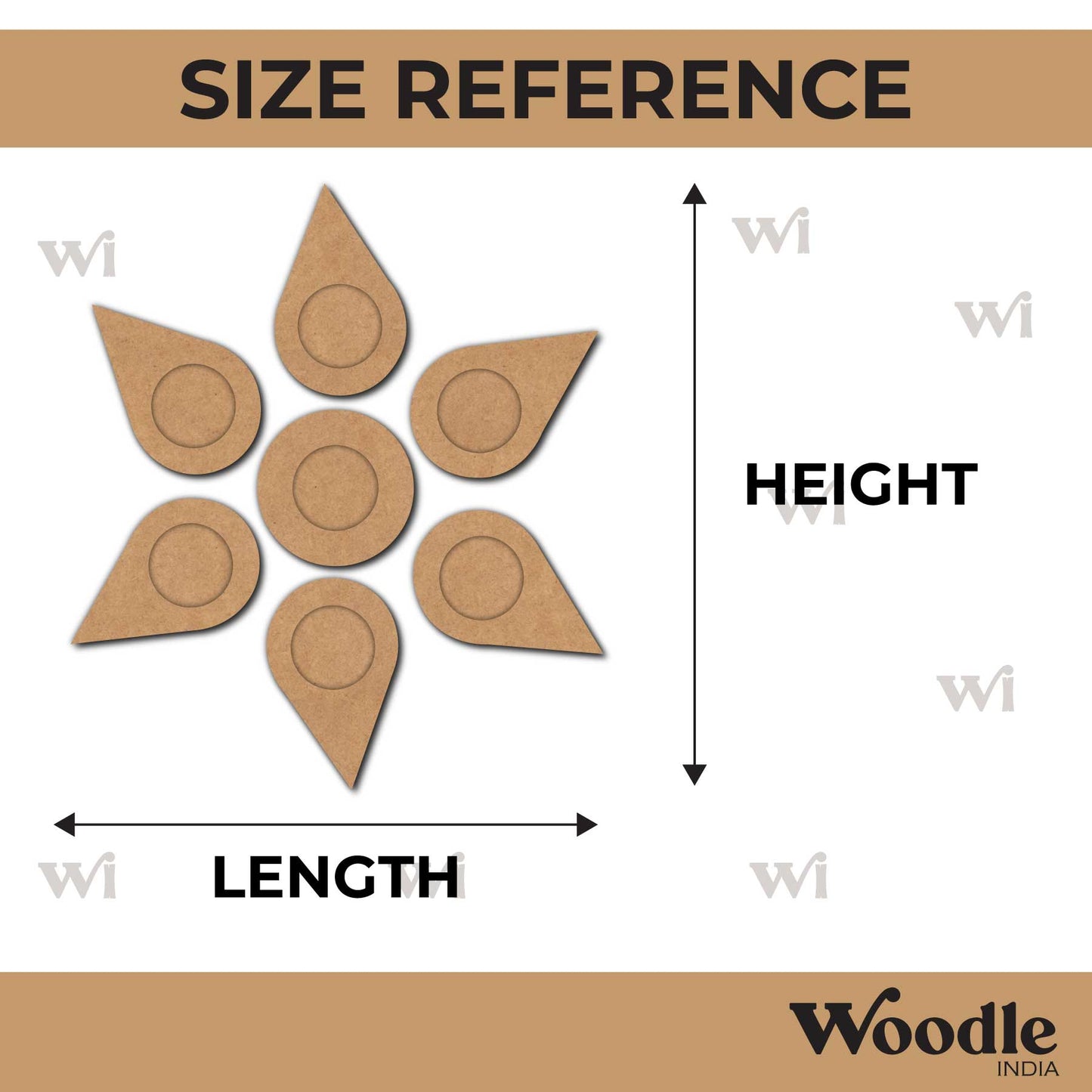 Multiple Diya Tealight Holder MDF Design 12