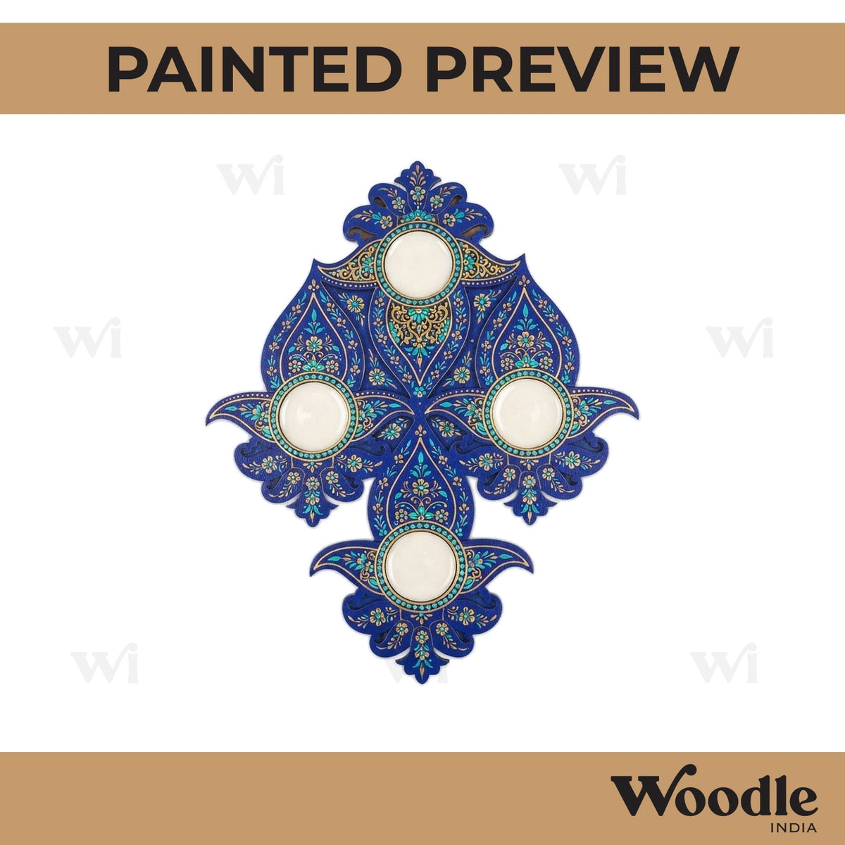 Multiple Diya Tealight Holder MDF Design 7