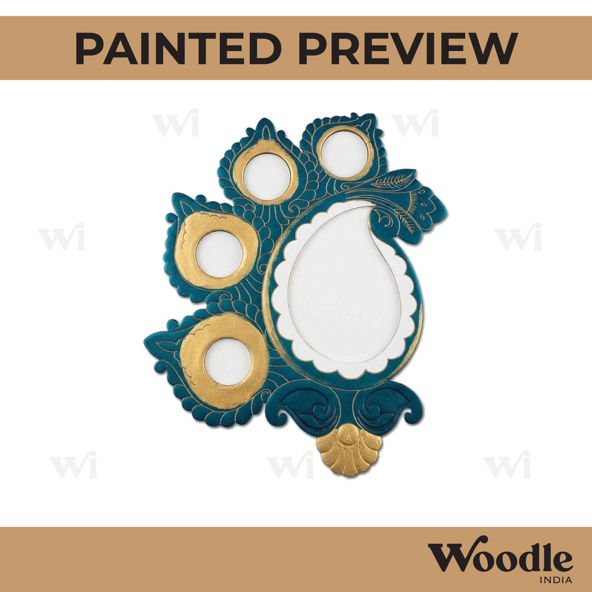 Multiple Diya Tealight Holder Pre Marked MDF Design 2