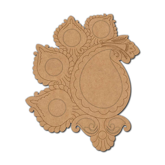 Multiple Diya Tealight Holder Pre Marked MDF Design 2
