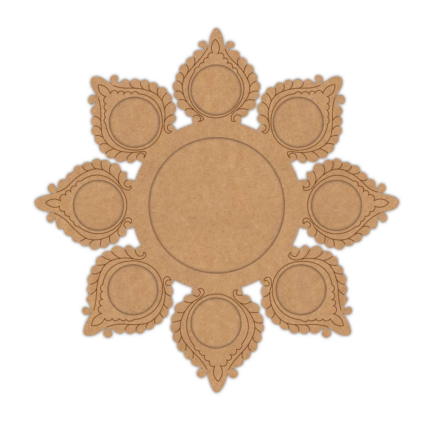 Multiple Diya Tealight Holder Pre Marked MDF Design 3
