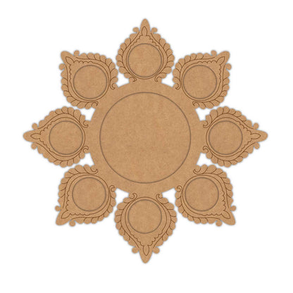 Multiple Diya Tealight Holder Pre Marked MDF Design 3
