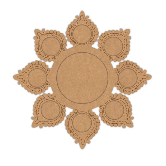 Multiple Diya Tealight Holder Pre Marked MDF Design 3