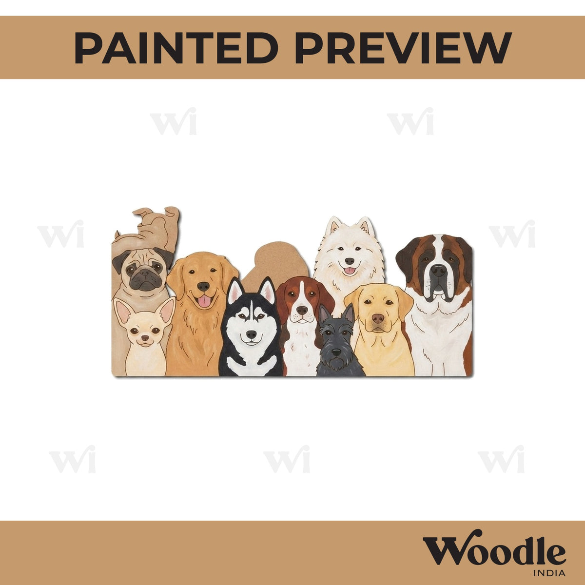 Multiple Dogs Pre Marked MDF Design 1