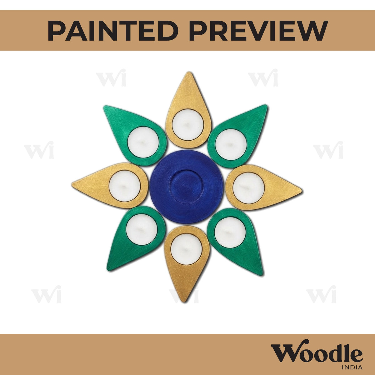 Multiple Diya Tealight Holder MDF Design 11