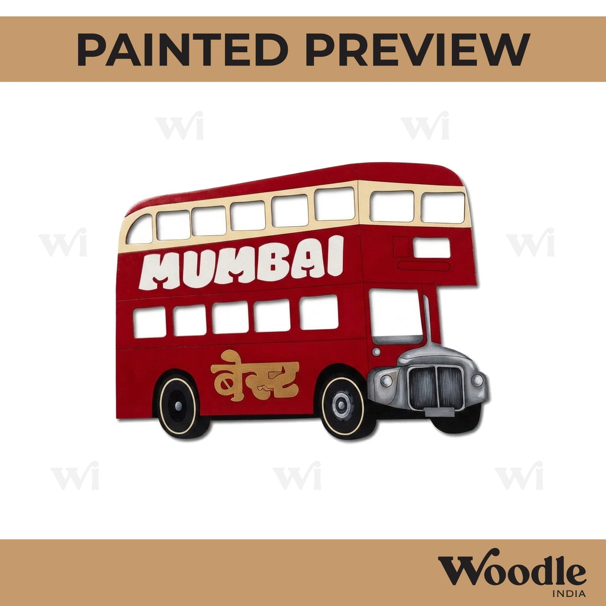 Mumbai Bus Pre Marked MDF Design 1