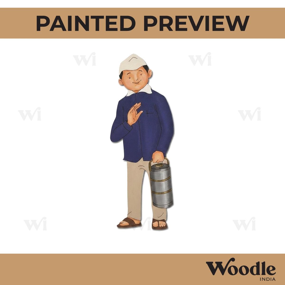 Mumbai Dabbawala Pre Marked MDF Design 1