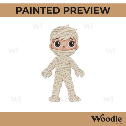 Mummy Halloween Cartoon Pre Marked MDF Design 1