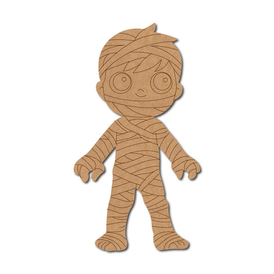Mummy Halloween Cartoon Pre Marked MDF Design 1