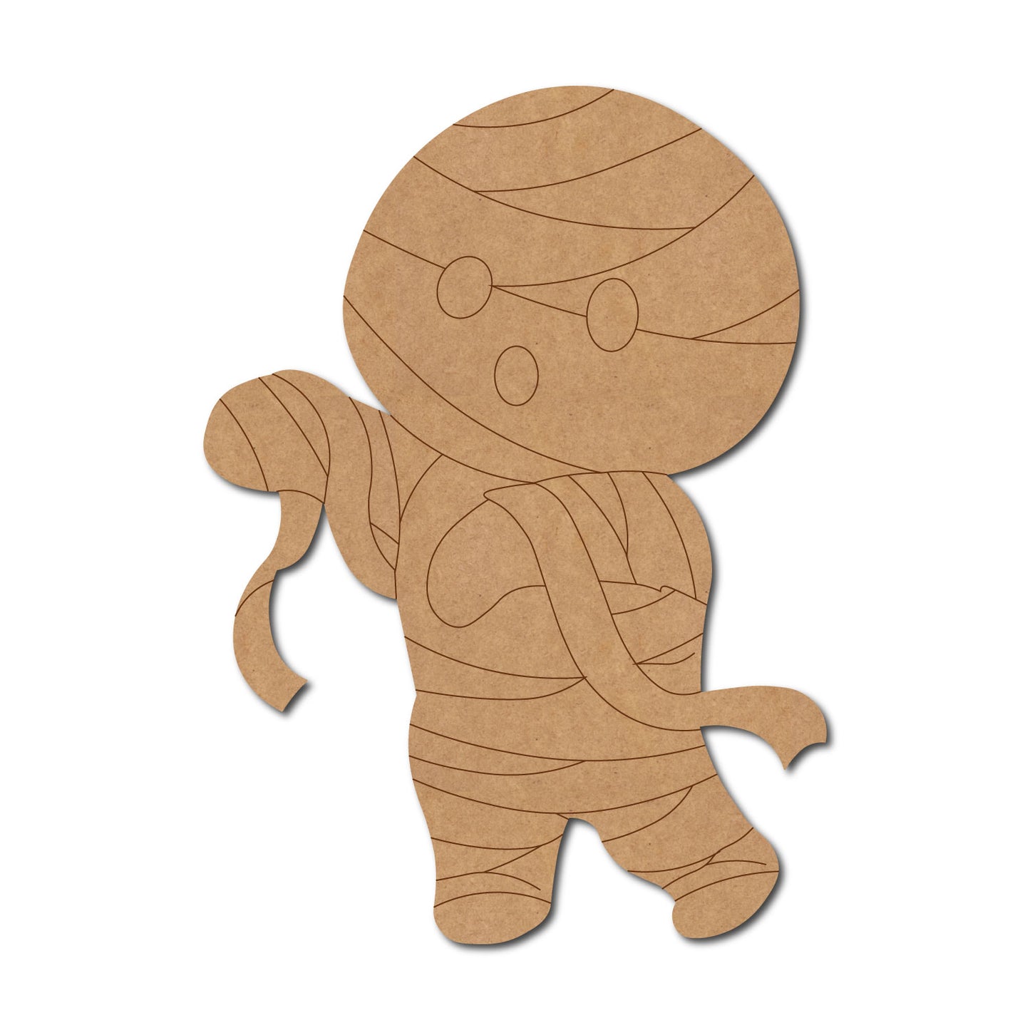 Mummy Halloween Cartoon Pre Marked MDF Design 2