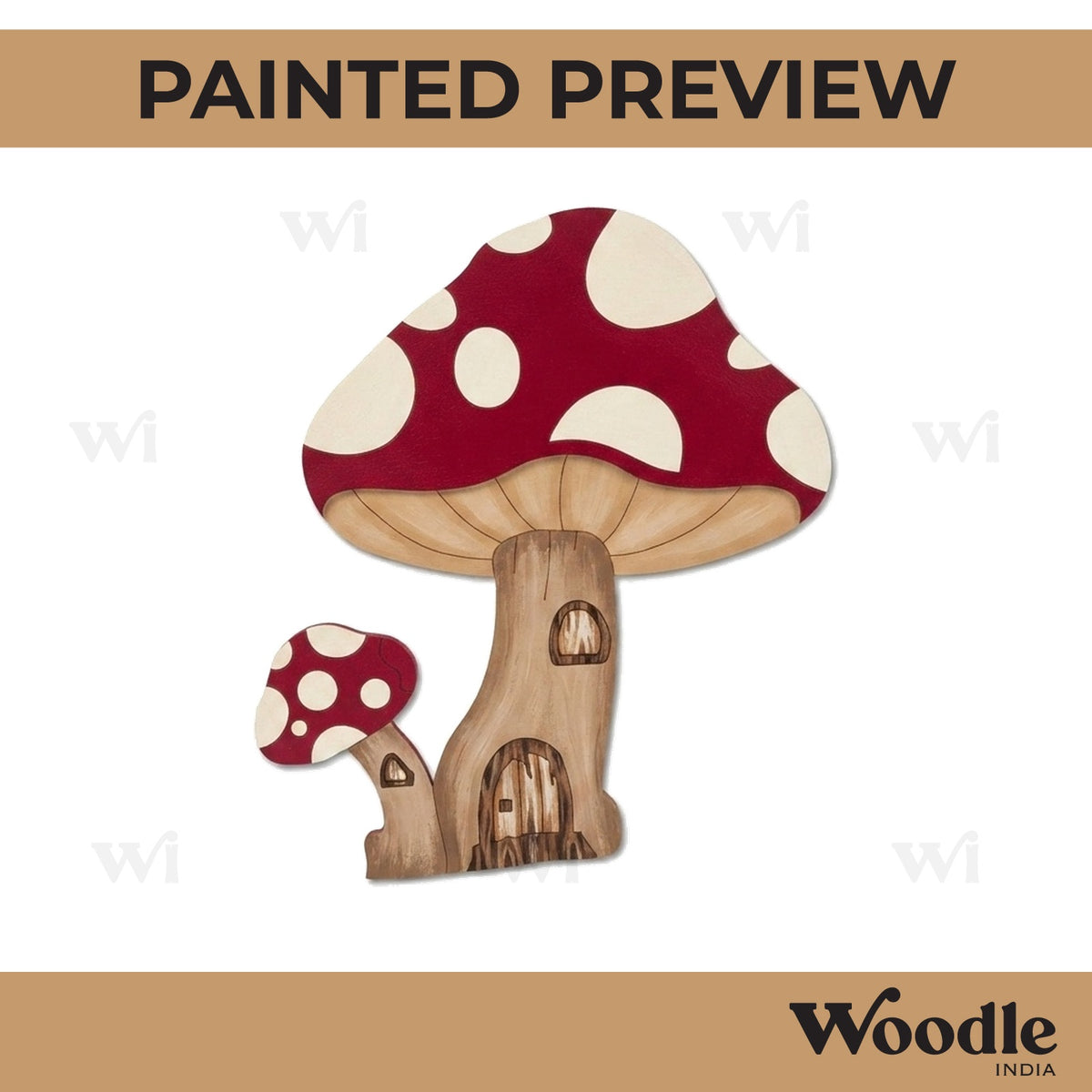 Mushroom House Pre Marked MDF Design 1