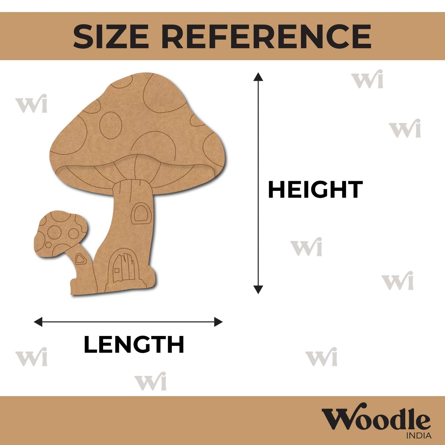 Mushroom House Pre Marked MDF Design 1
