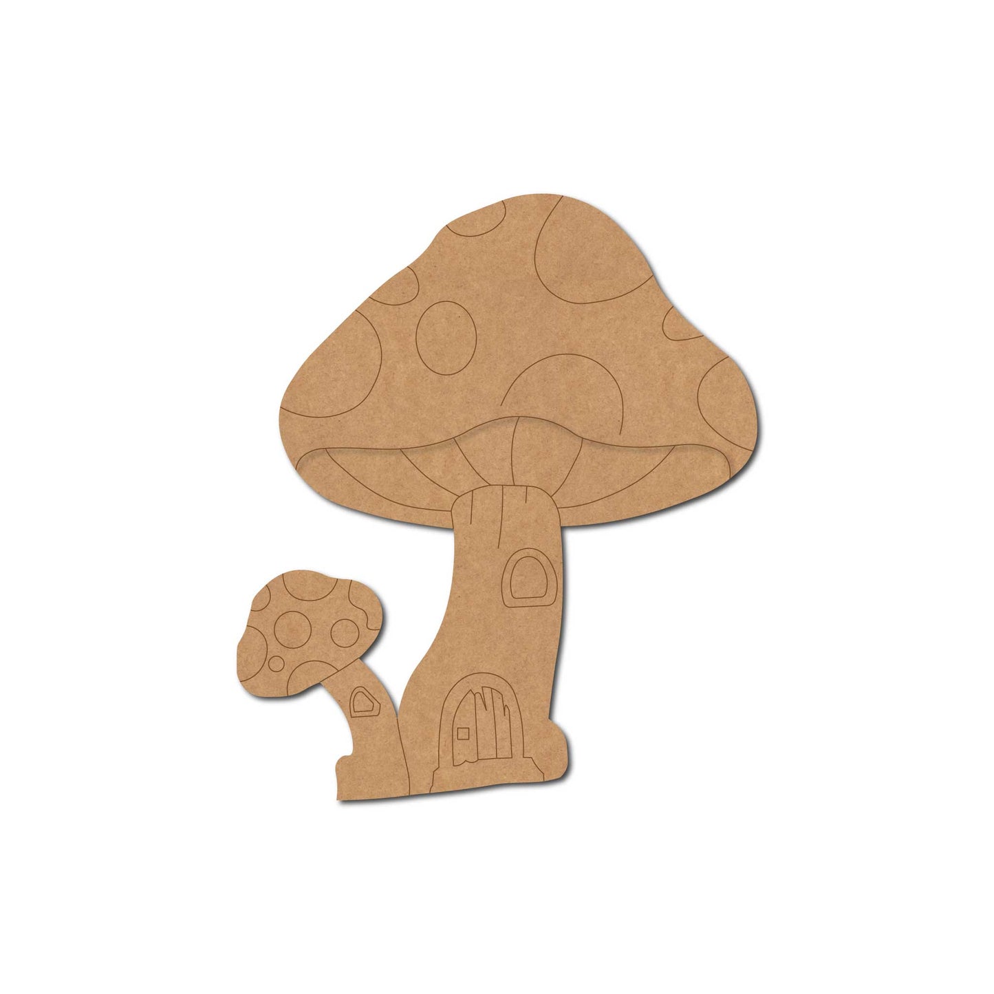 Mushroom House Pre Marked MDF Design 1