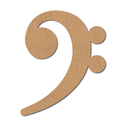 Music Bass Clef Cutout MDF Design 1