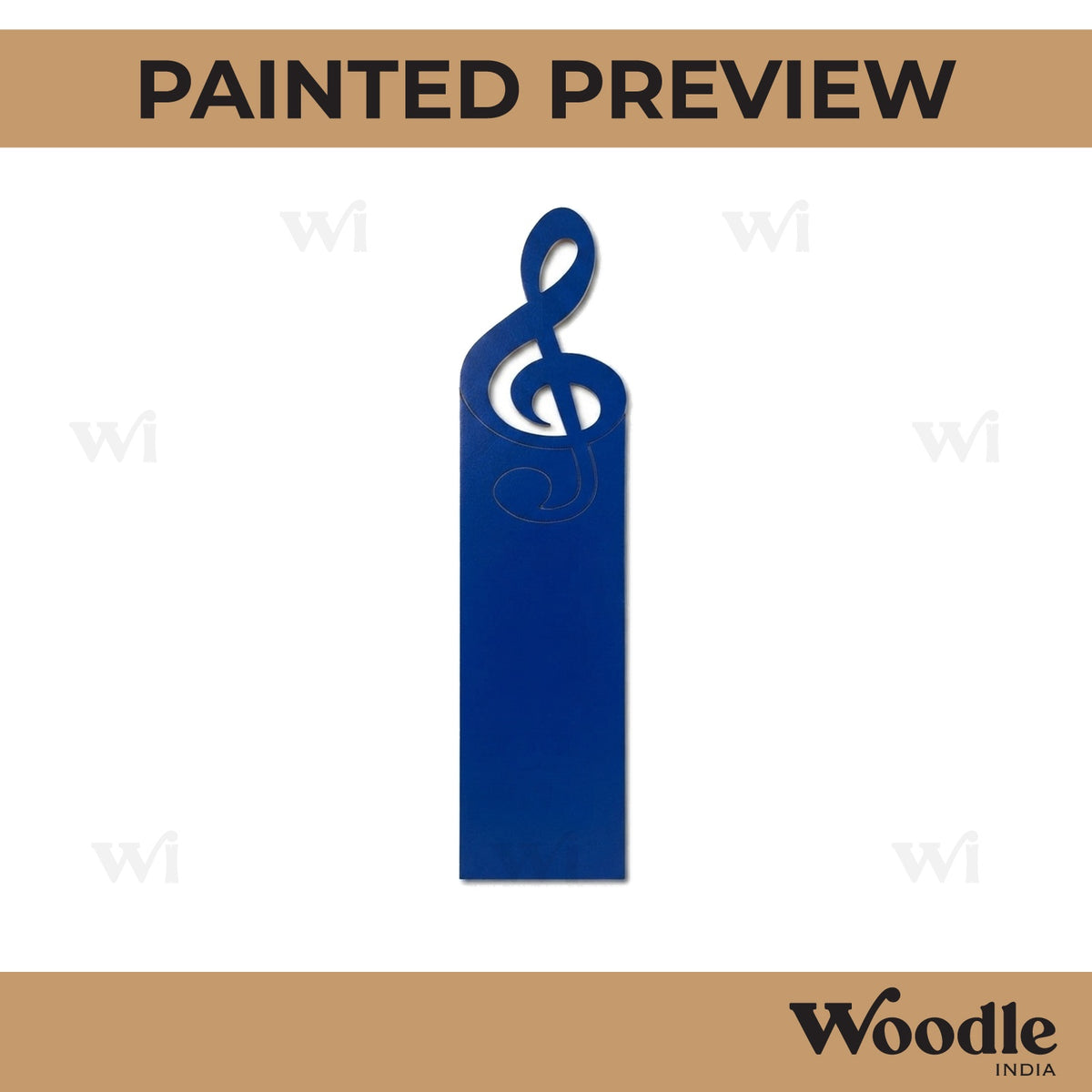Musical Tone Bookmark Pre Marked MDF Design 1