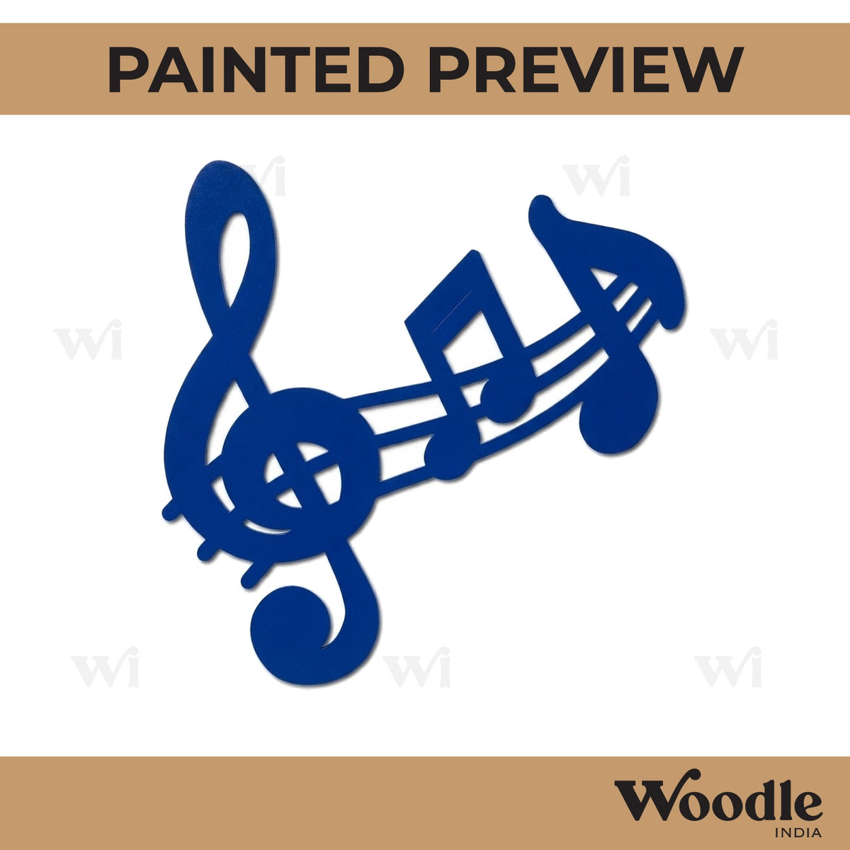 Musical Tones Cutout MDF Design 6
