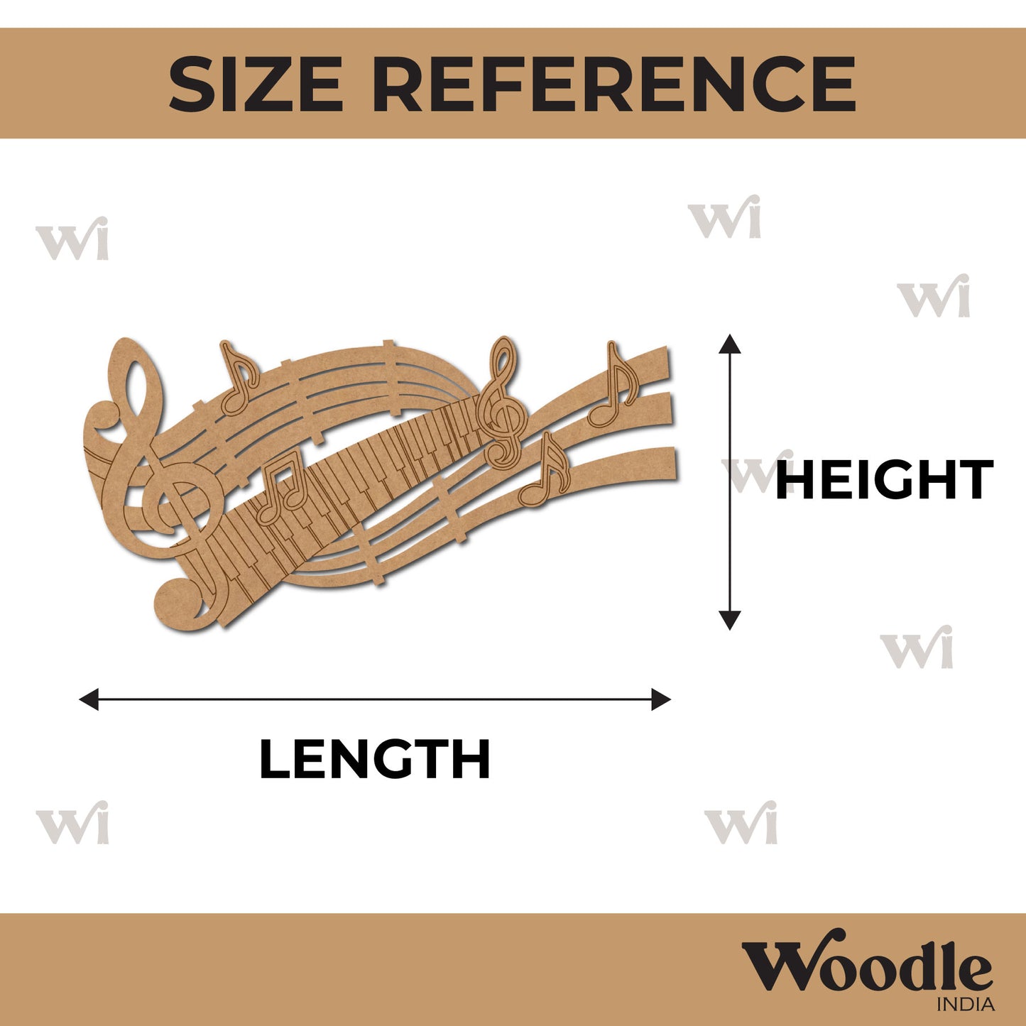 Musical Tones Pre Marked MDF Design 1