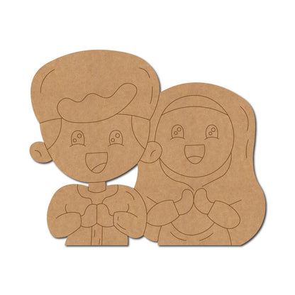 Muslim Couple Pre Marked MDF Design 1