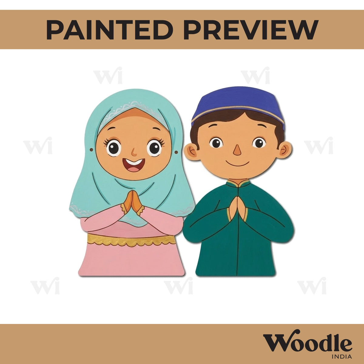 Muslim Couple Pre Marked MDF Design 2