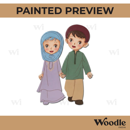 Muslim Couple Pre Marked MDF Design 3
