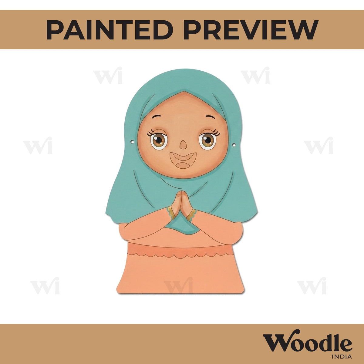 Muslim Girl Pre Marked MDF Design 1