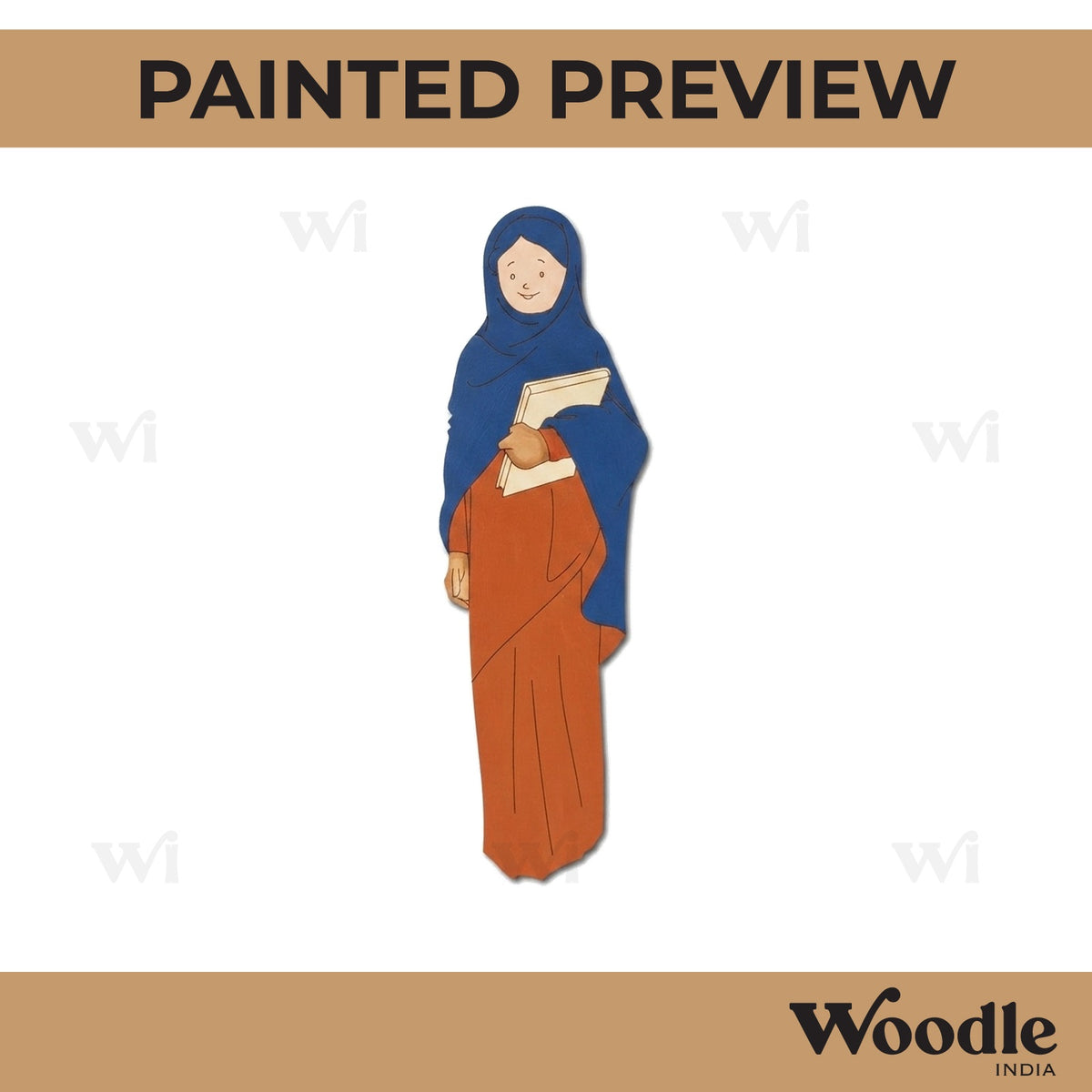 Muslim Girl Student Pre Marked MDF Design 1