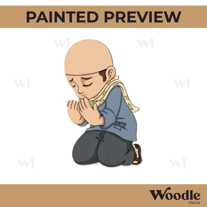 Muslim Man Praying Pre Marked MDF Design 1