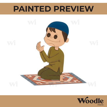 Muslim Man Praying Pre Marked MDF Design 2