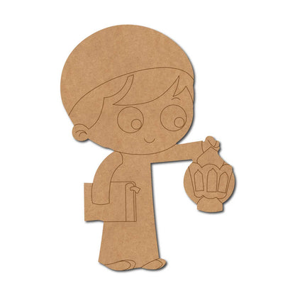 Muslim Man With Lantern Pre Marked MDF Design 1
