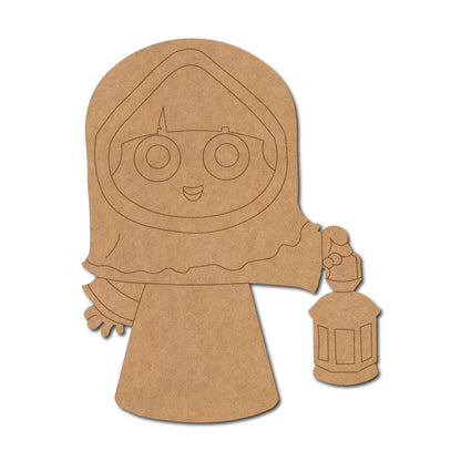 Muslim Woman With Lantern Pre Marked MDF Design 1