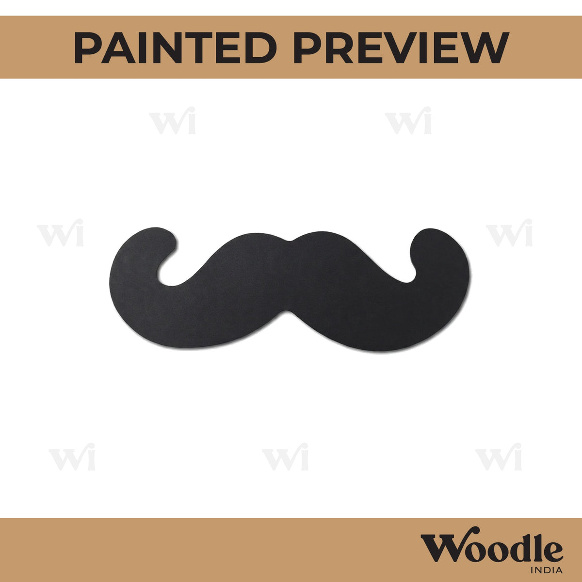 Mustache Cutout MDF Design 1