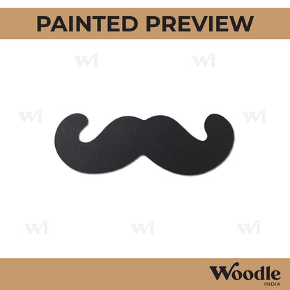 Mustache Cutout MDF Design 1