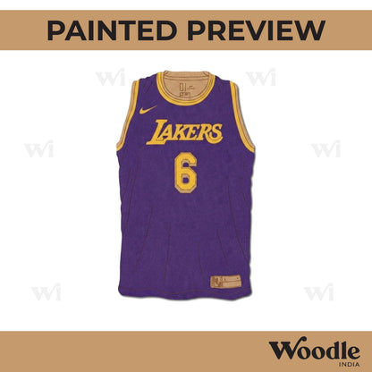 NBA Lakers Jersey Basketball Pre Marked MDF Design 1