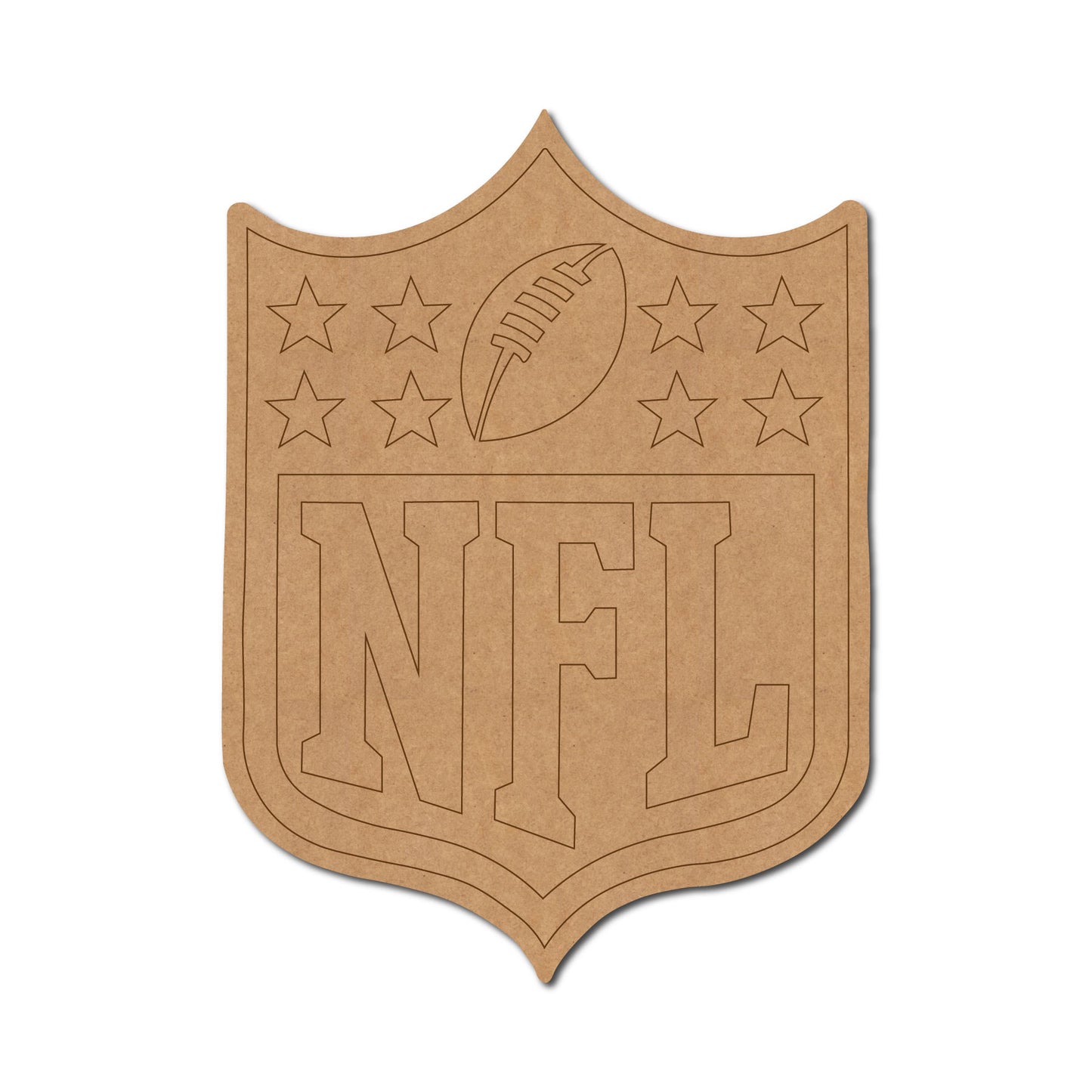 NFL Logo Football Pre Marked MDF Design 1