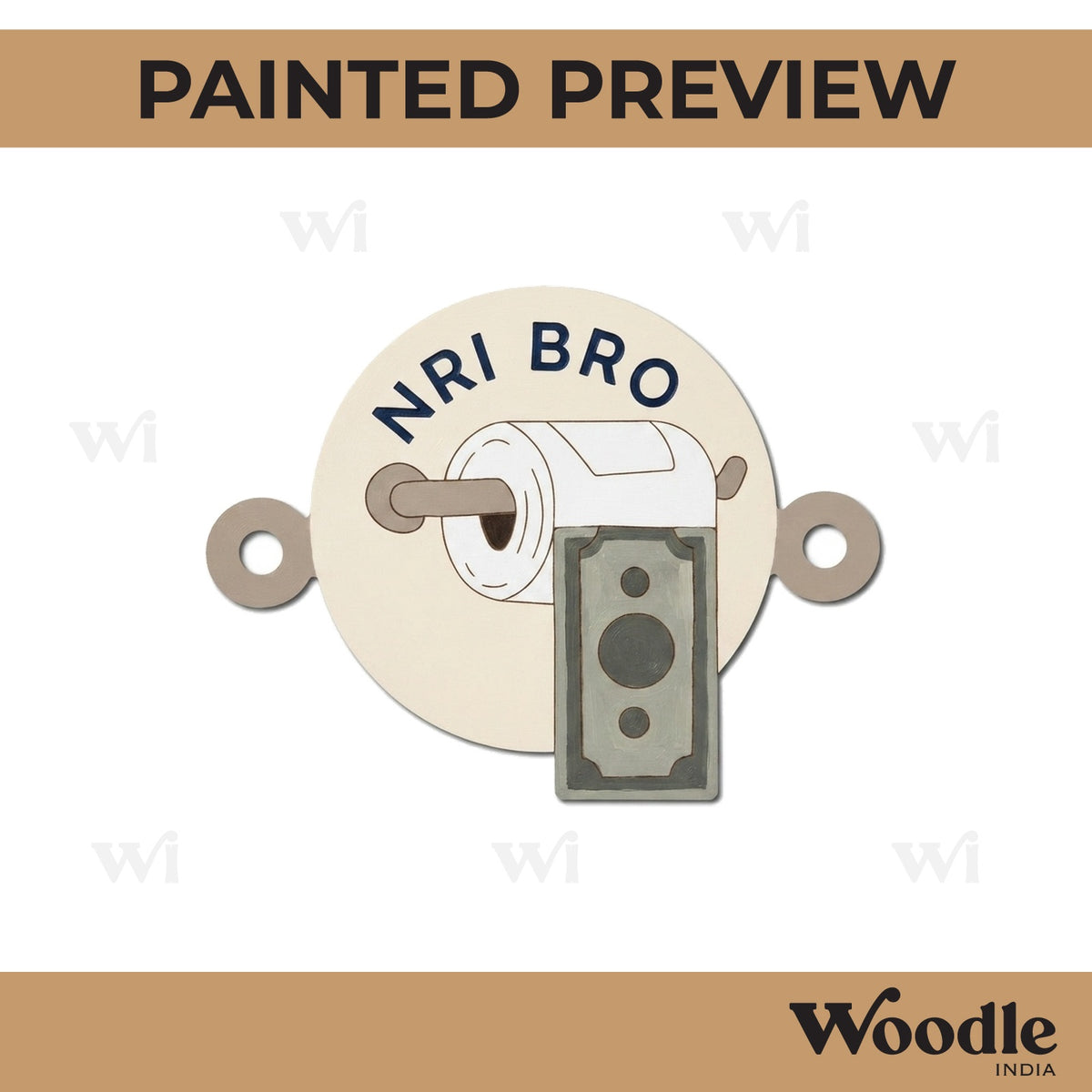NRI Bro Rakhi Pre Marked MDF Design 1