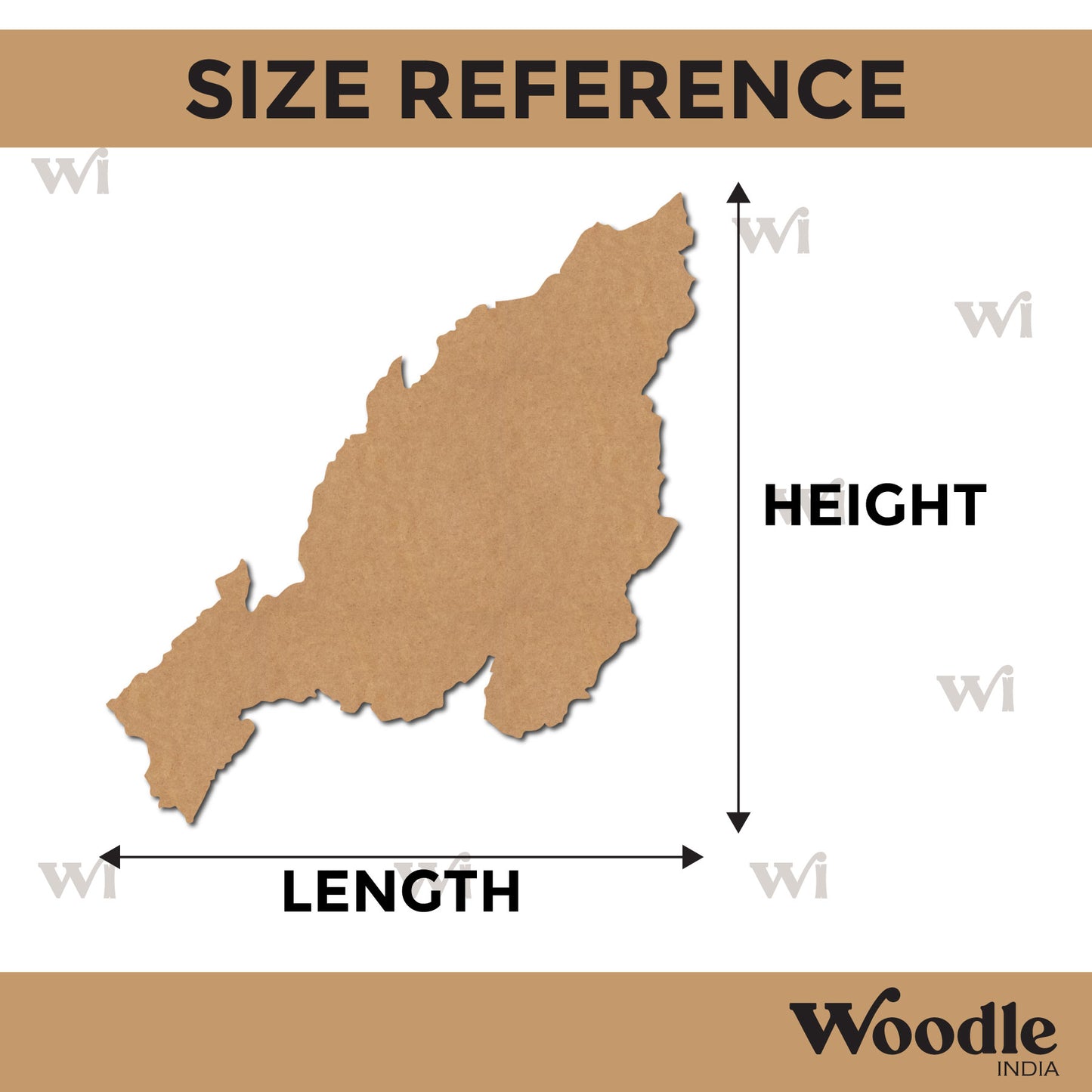 Nagaland Map Cutout MDF Design 1