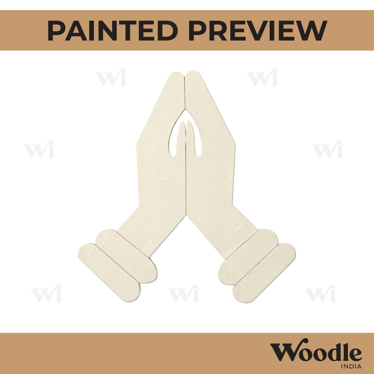 Namaste Hands Pre Marked MDF Design 1