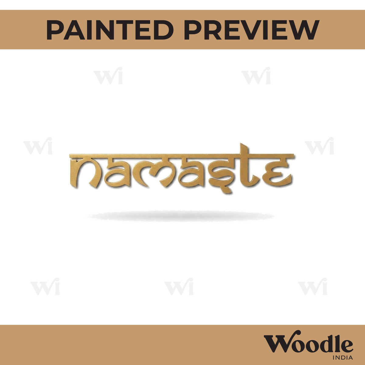 Namaste Text Cutout MDF Design 1