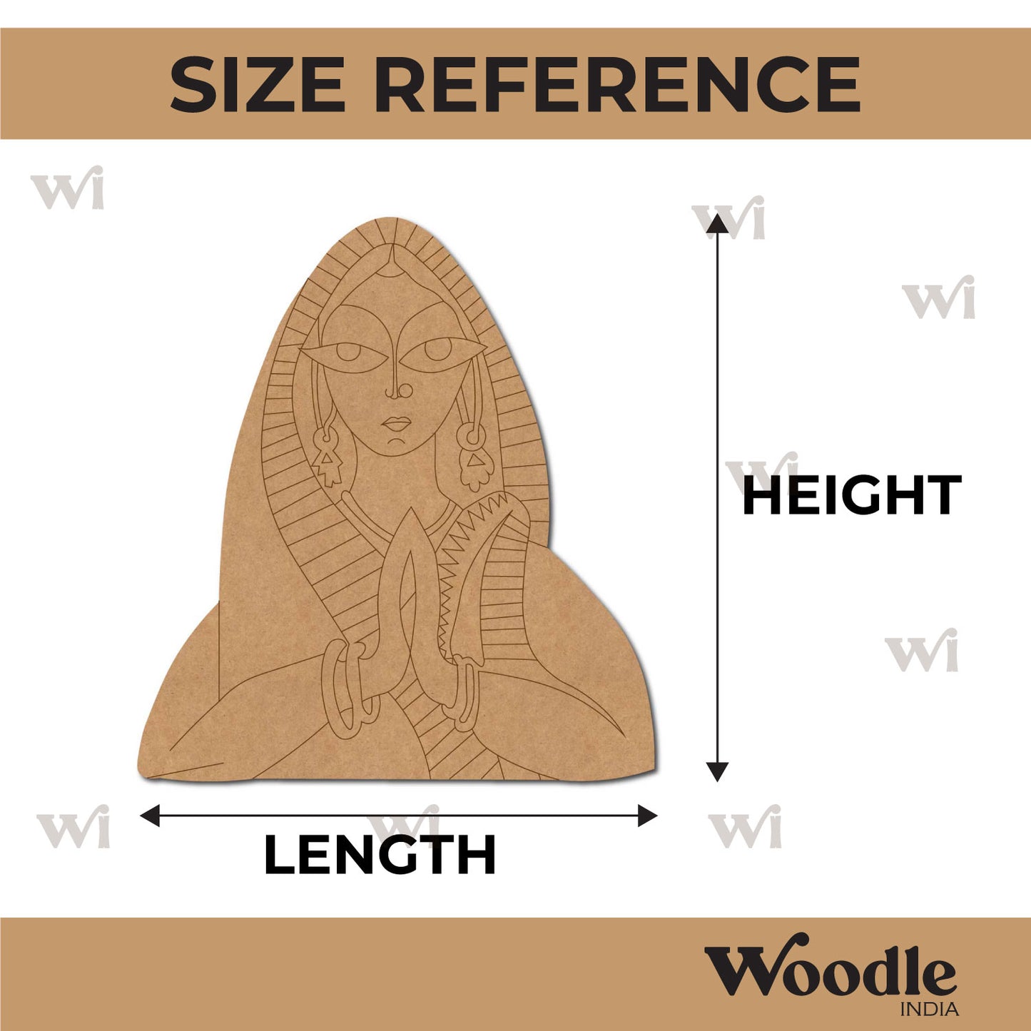 Namaste Woman Pre Marked MDF Design 5