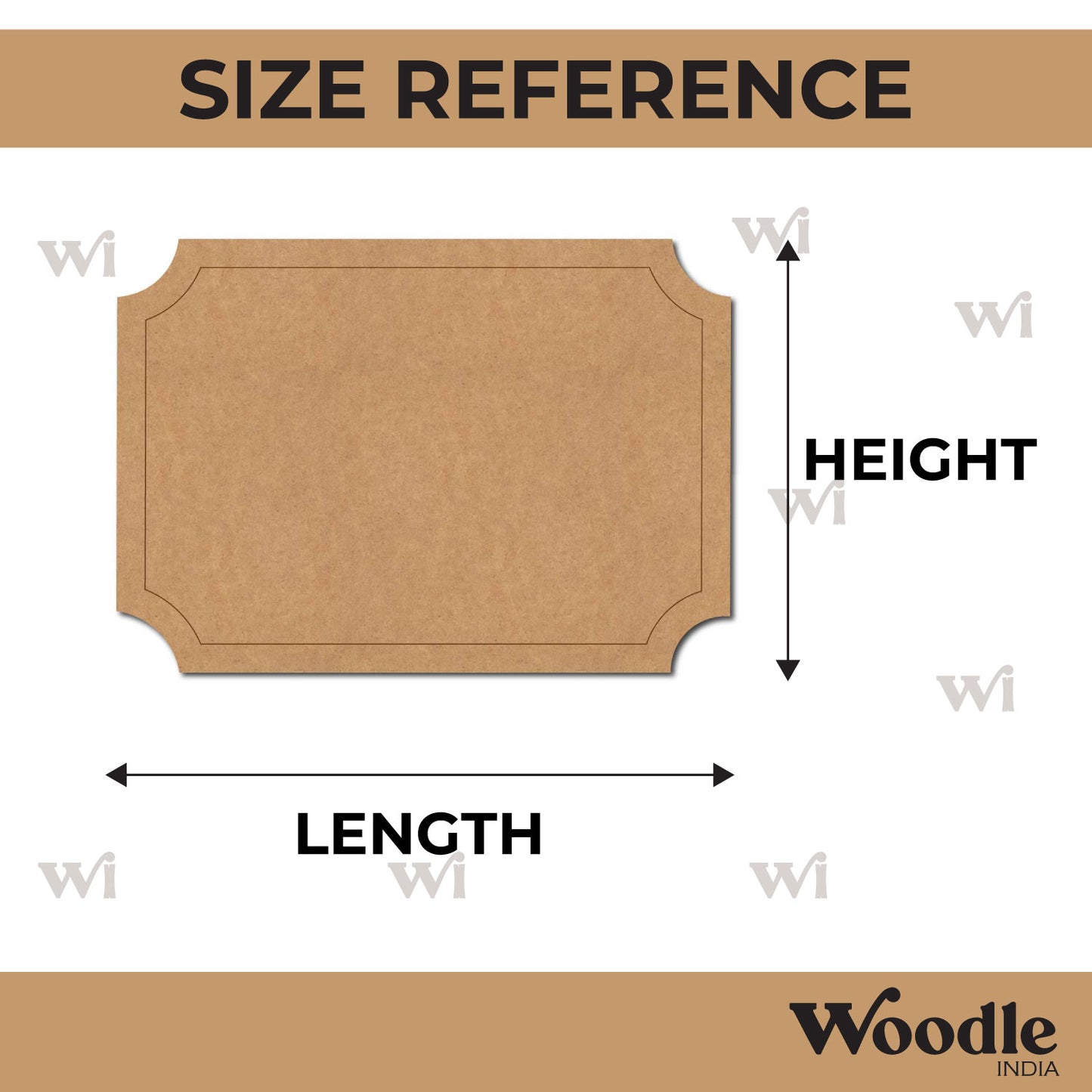 Nameplate Pre Marked Base MDF Design 1